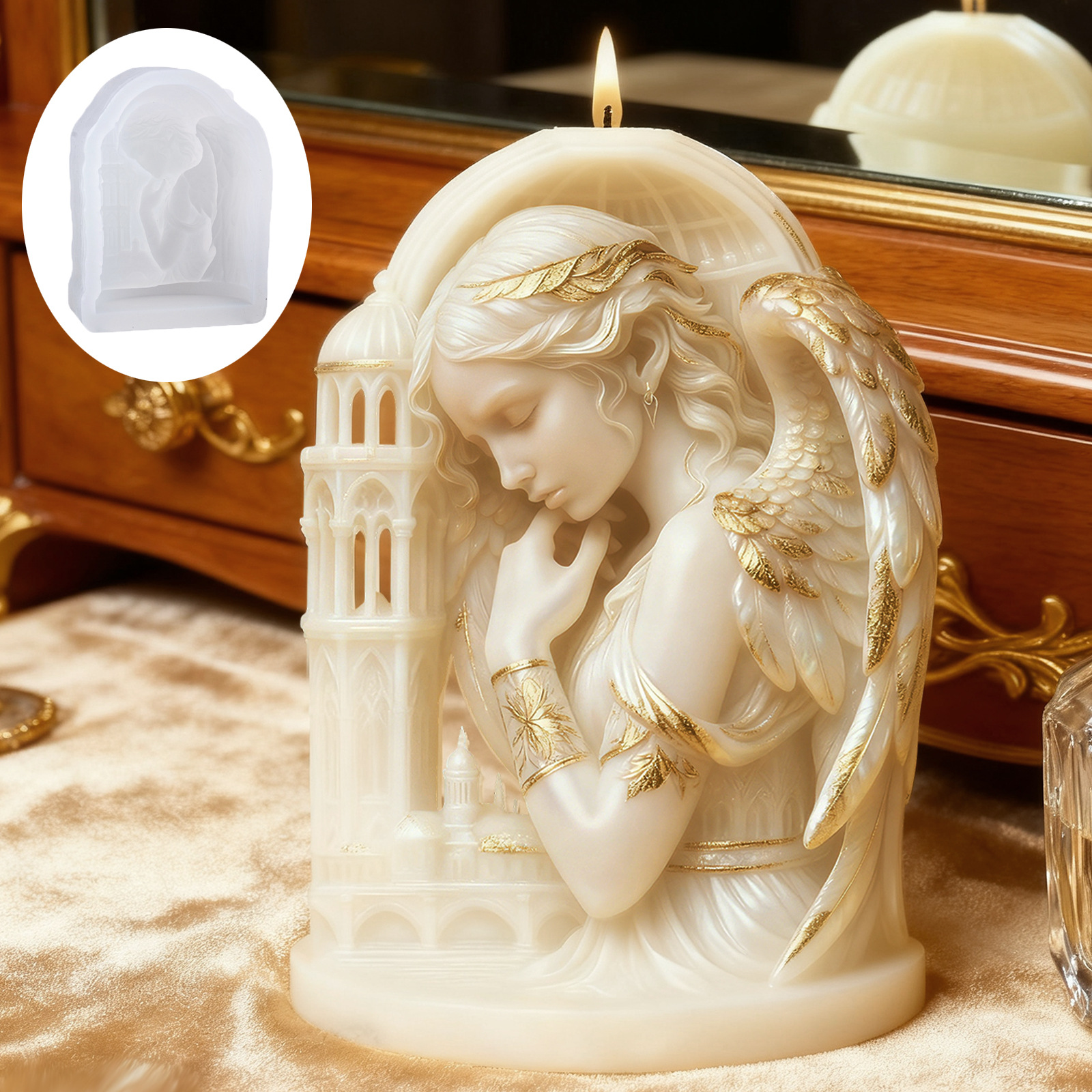 Air Stone Diffuser - Angel Candle Mold Creative Scented Candle